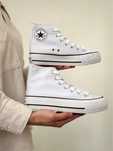 Високі Converse All Star platform кеди конверси білі високі Жіночі