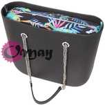 Czarny organizer do OBAG MINI kameleony kolorowe 2 kieszenie OMAY