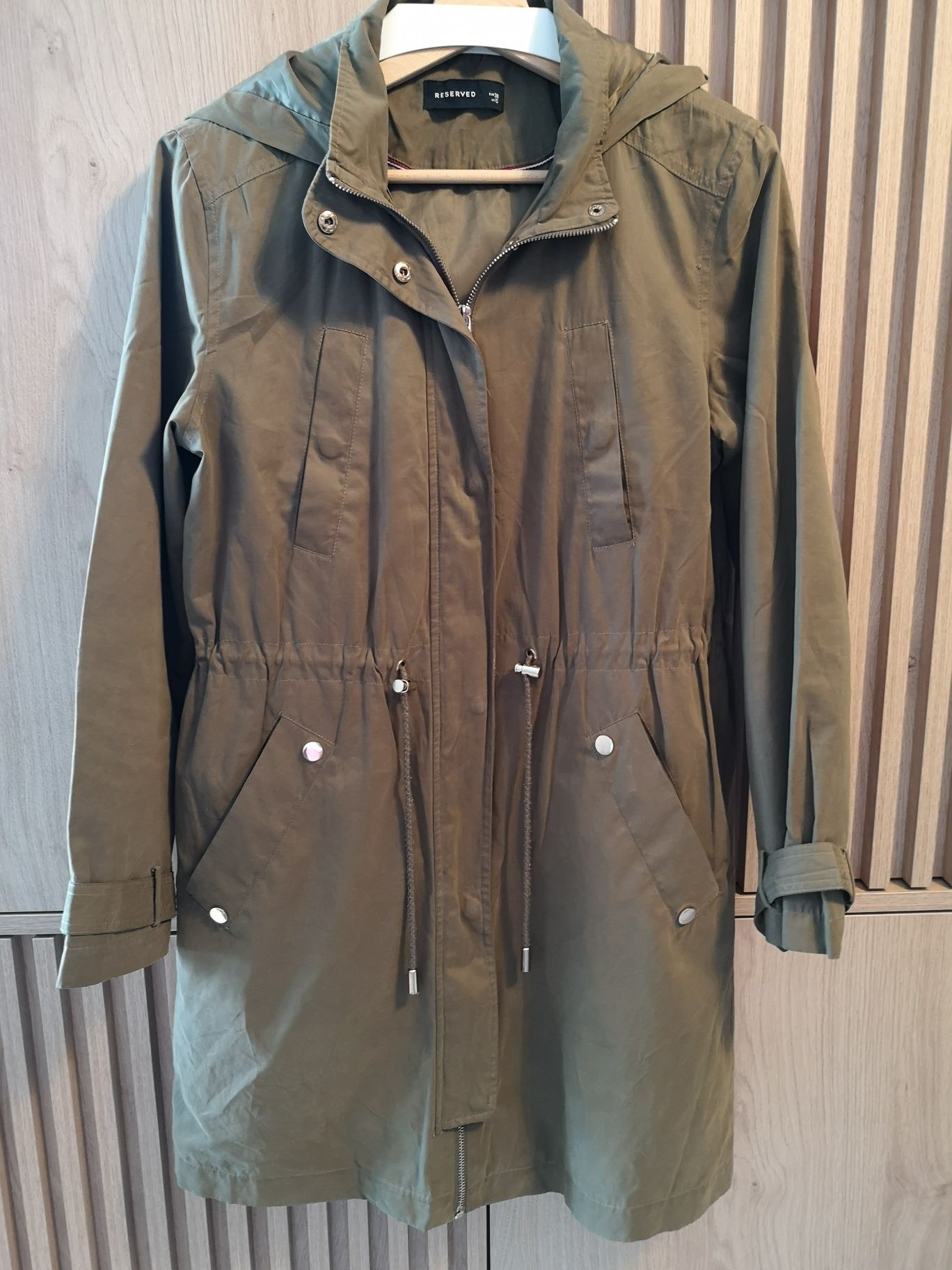Parka khaki zielona wiosenna wiosna kurtka Reserved 38 M