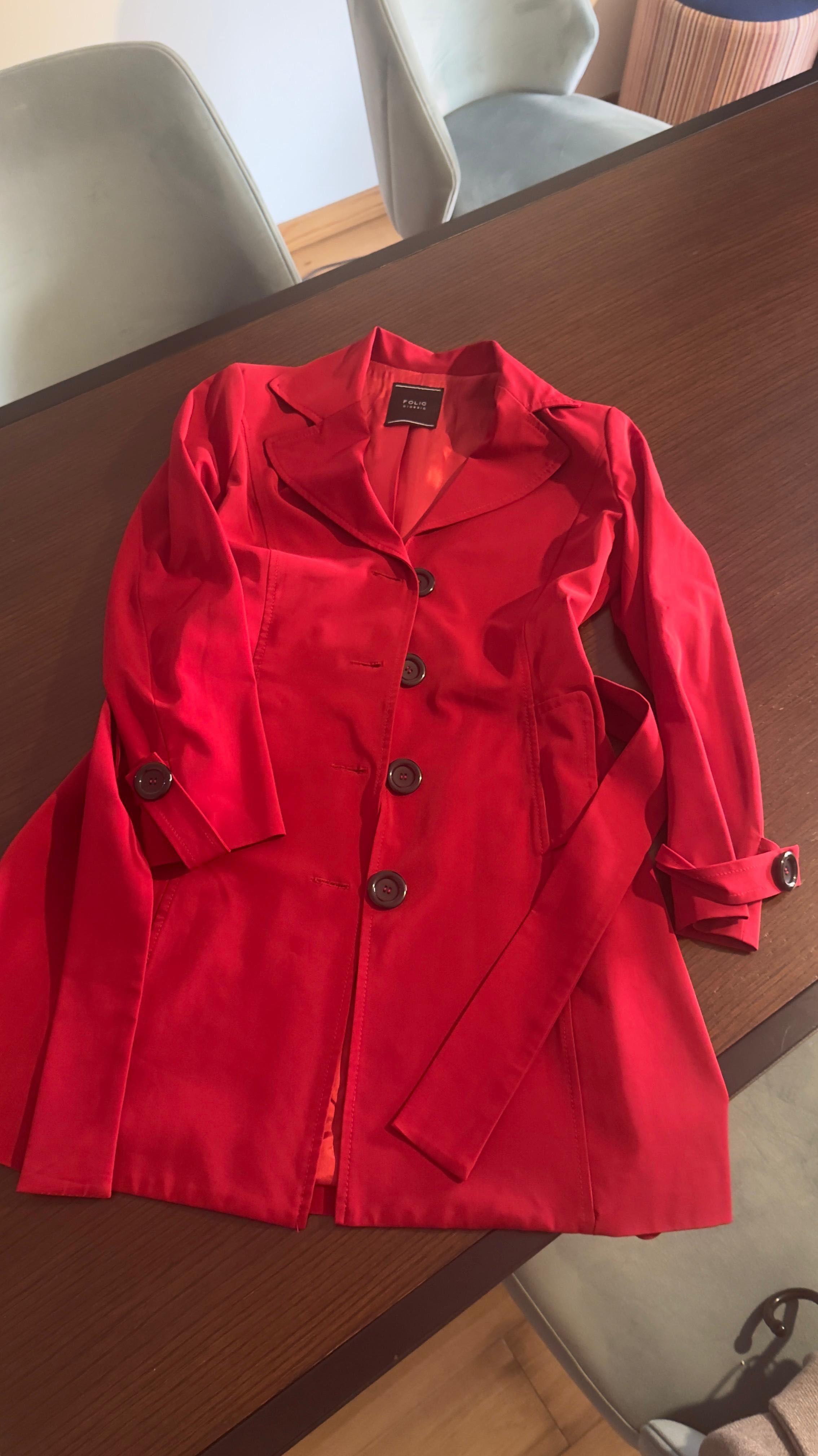 Casaco vermelho Pollo Milano com cinto – Tam. M