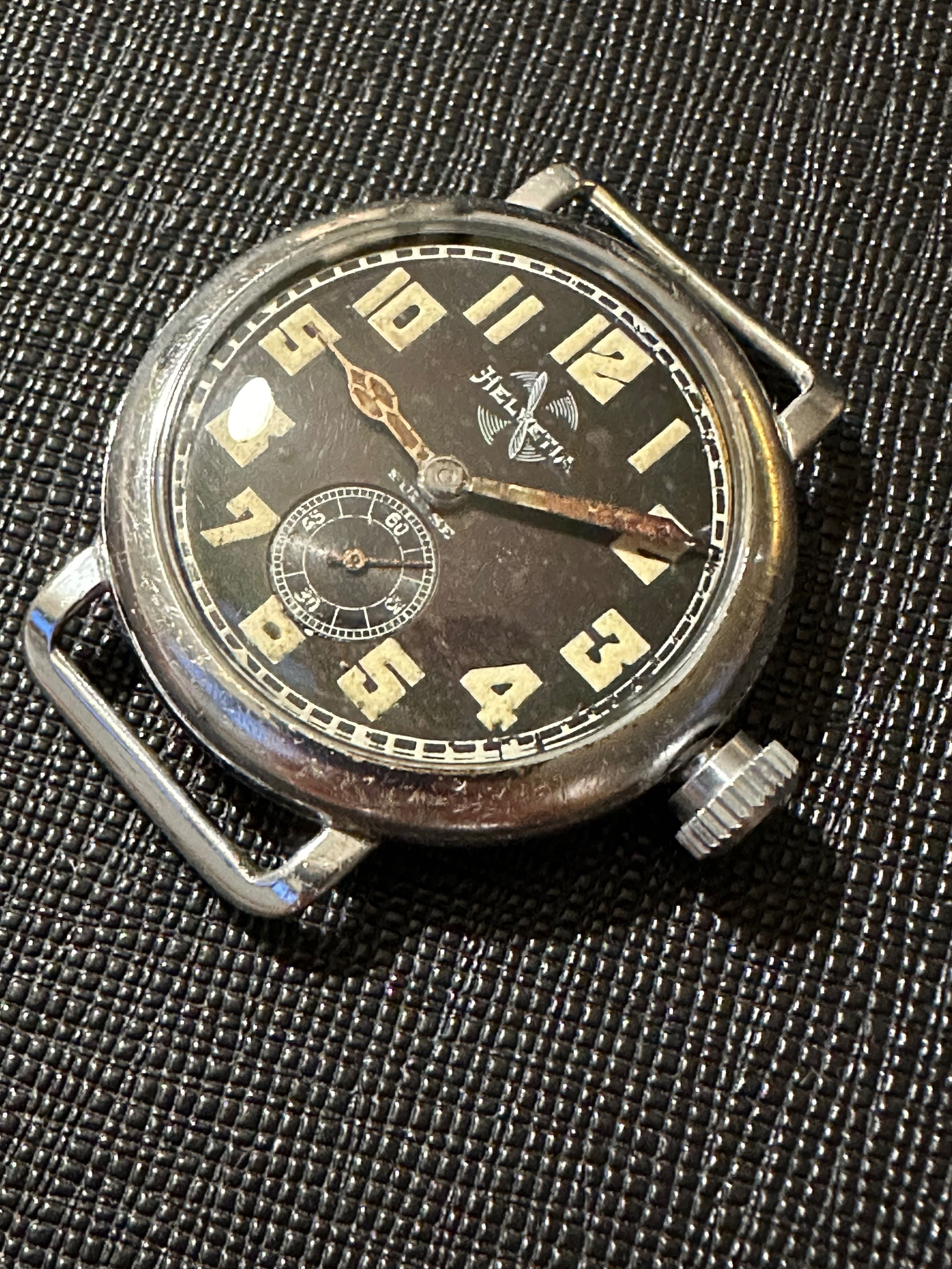 Helvetia zegarek wojskowy pilotów Luftwaffe WW2 omega tissot longines