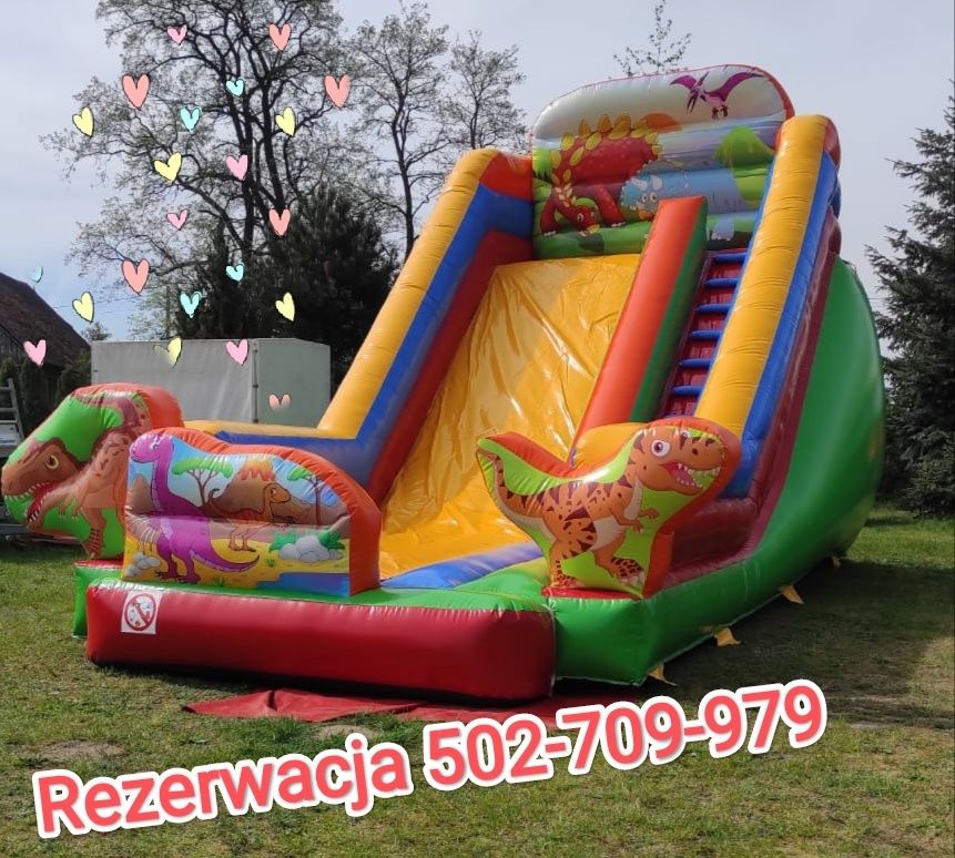 Zamek dmuchany zjeżdżalnia Dmuchaniec wata popcorn