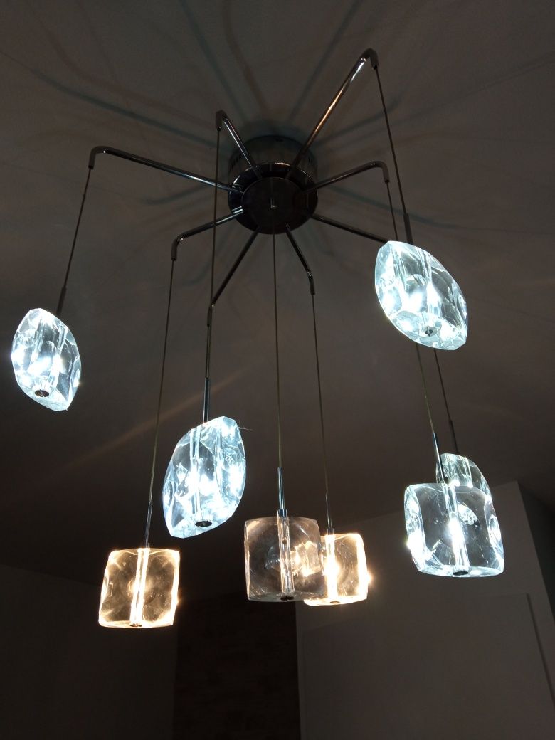 Żyrandol szklany lampa sufitowa oświetlenie