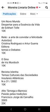 Lote de livros para venda