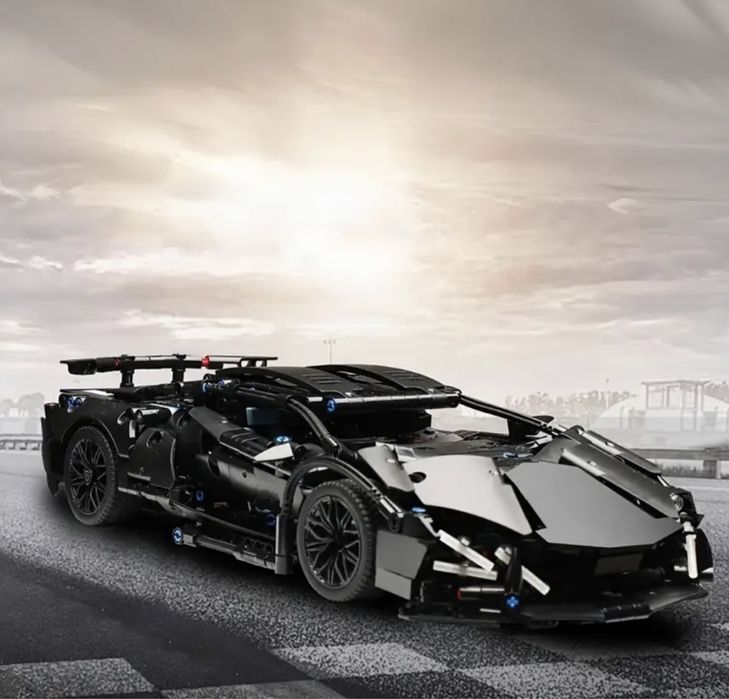 Контсруктор 1300 деталей спортивна машинка 36*17см lego technic черная