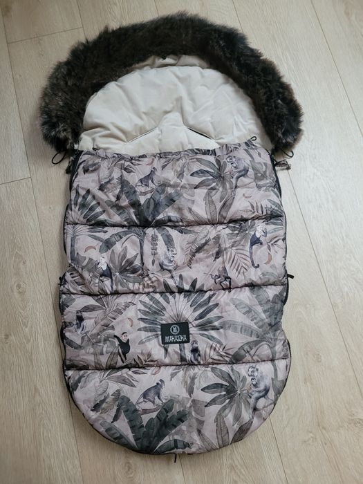 Śpiworek zima+mufka Makaszka Monkey WODOODPORNY 0-18 m-cy STAN IDEALNY