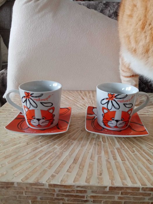 Conjunto de chávenas de chá