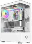 Obudowa Biała ARGB Medium Tower Micro-ATX i ITX 3x120 w Komplecie