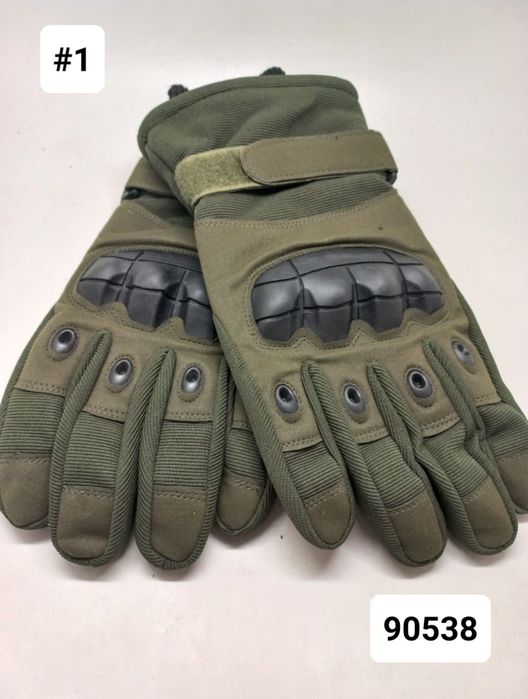 Зимові тактичні рукавички колір олива, койот