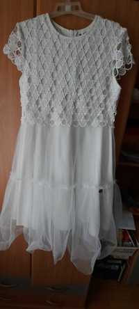 Sukienka biała, r. 152, komunijna