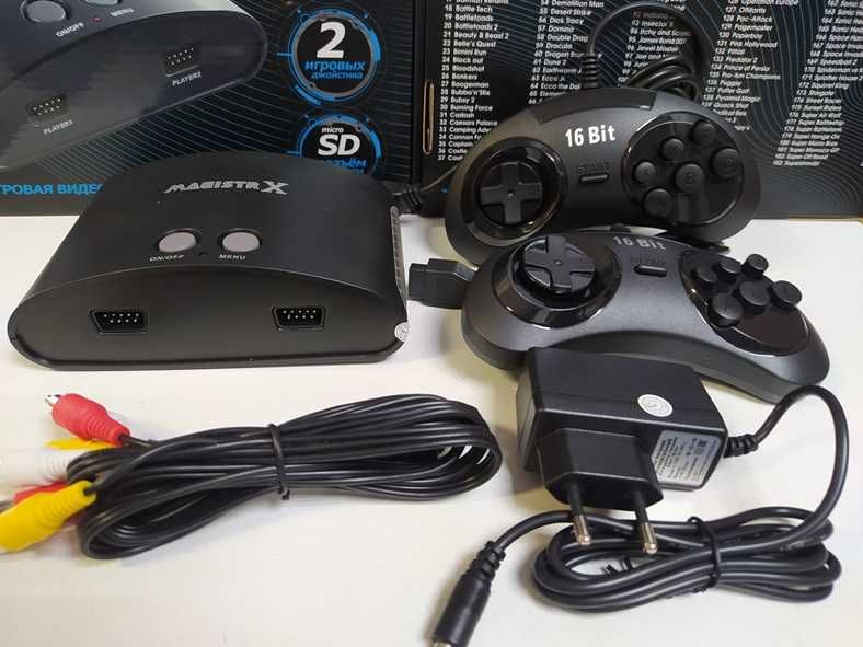 Приставка 16 бит Sega Mega Drive игр 220 Сега Мортал Комбат BattleToad