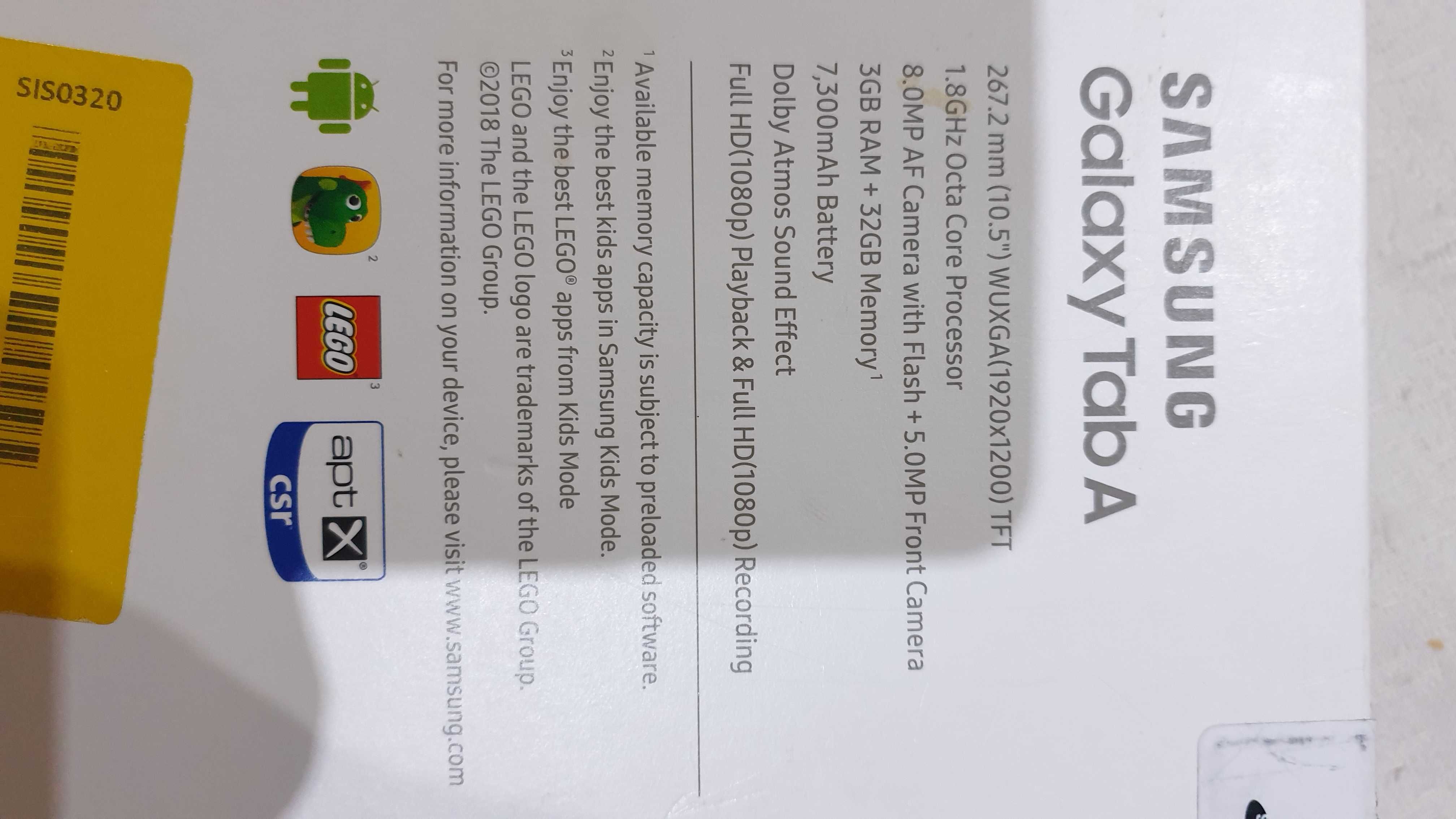 Samsung Tab A 10,5" Czarny LTE - Stan idealny