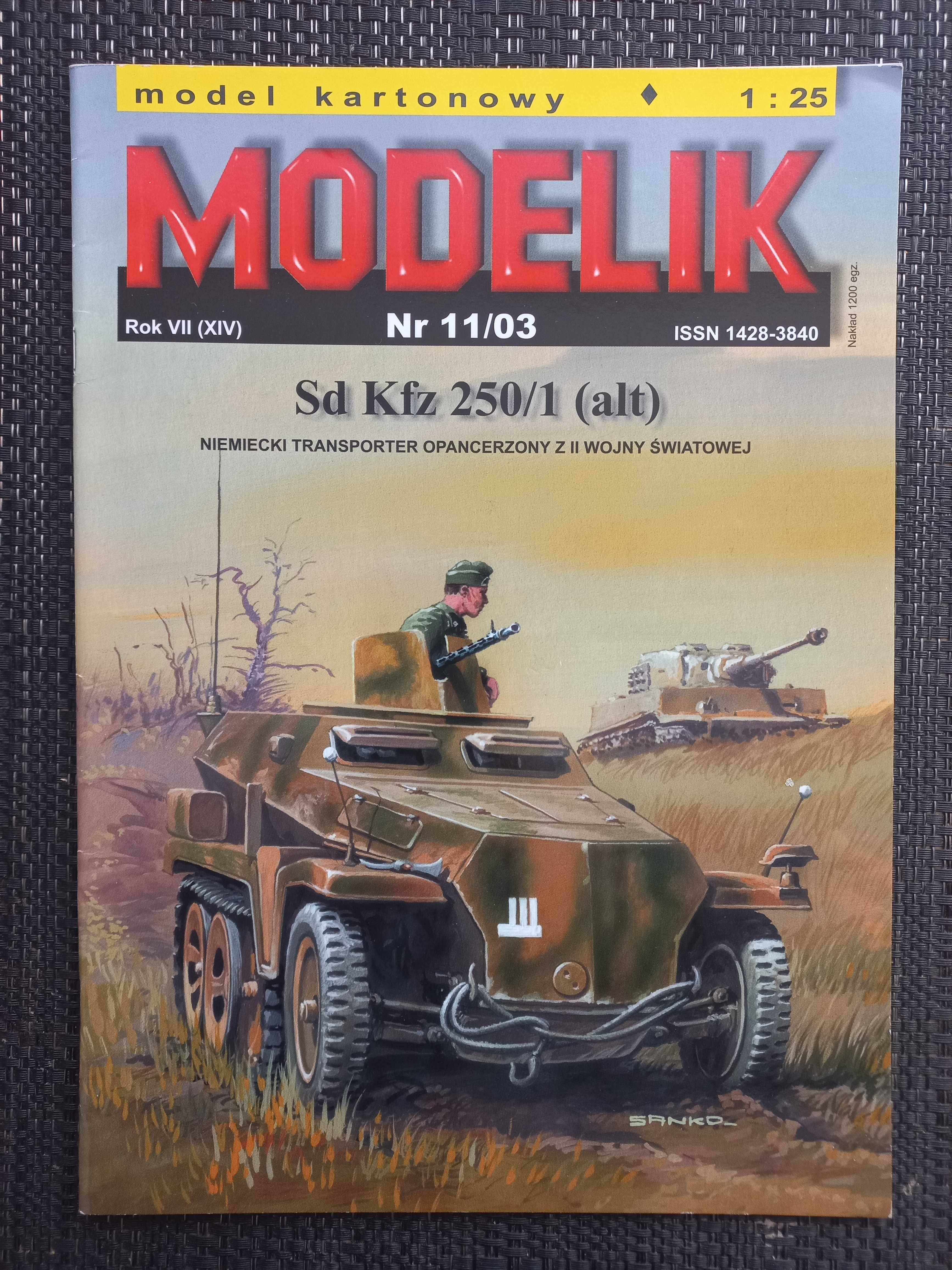 Model Kartonowy Modelik 11/03 Transporter opancerzony Sd Kfz 250/1