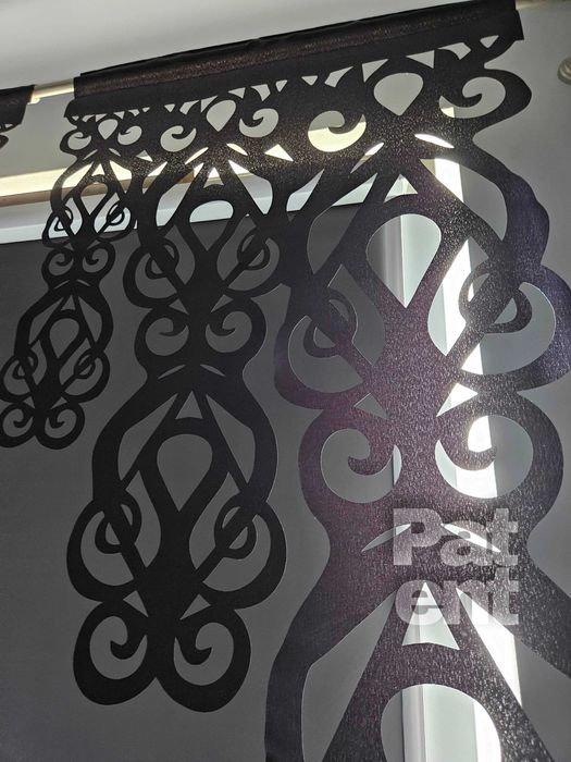 Firana panele ekranowe 60x100 cm żakardowe 2 sztuki na okno czarne