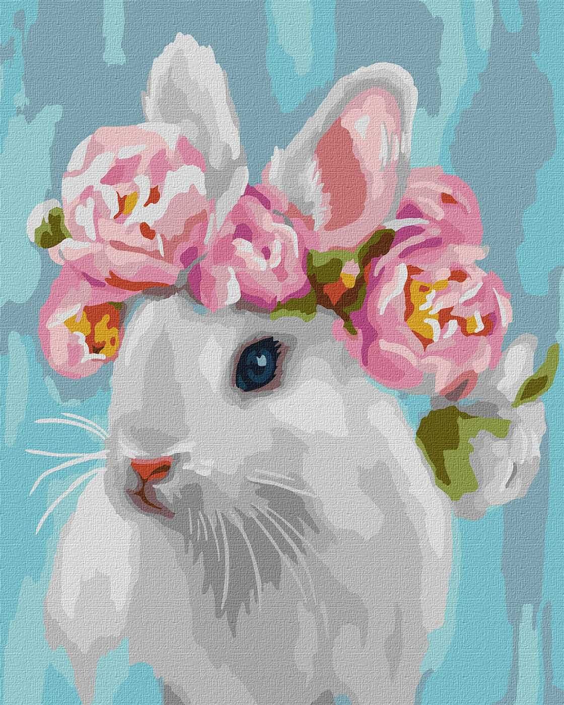 Картина розпис по номерам - Білосніжний кролик