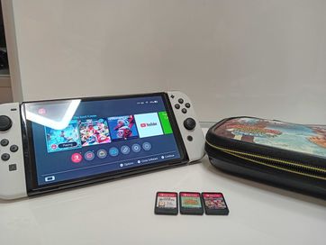 Wejdź jeśli szukasz niemal nowej konsoli NINTENDO SWITCH OLED + 3 gry