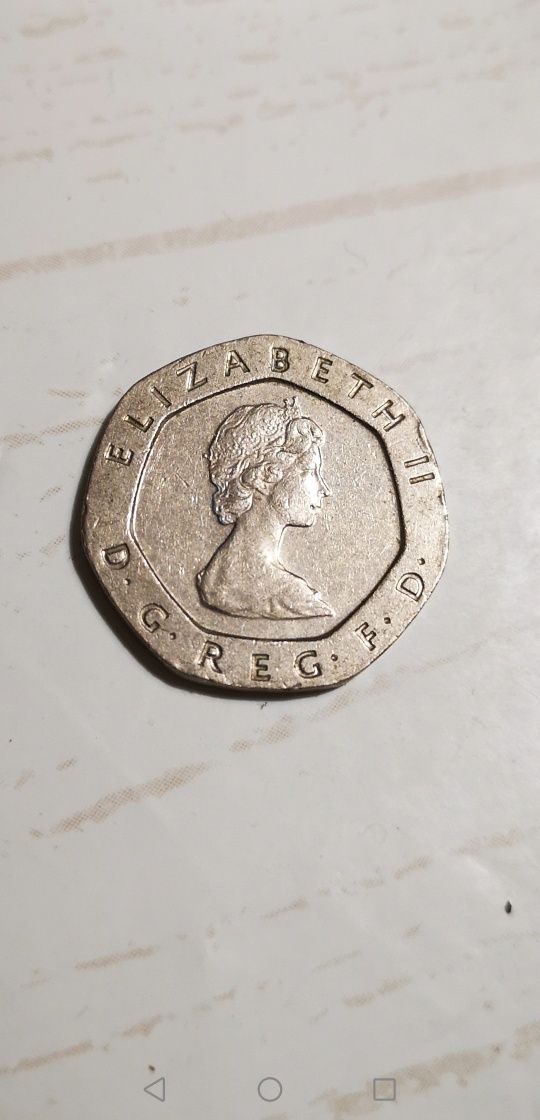 Moeda 20 pence Elizabeth II