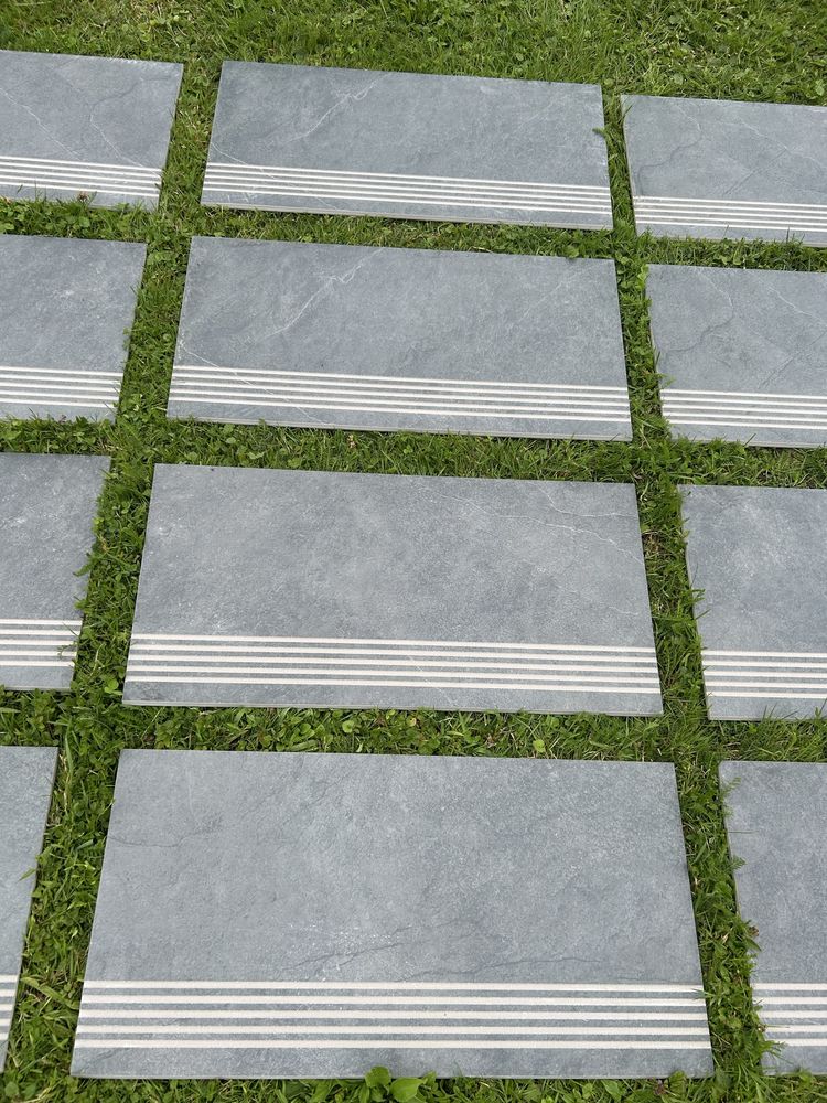 Stargres Pizarra Antracite stopnice 12 sztuk gres jak beton 30/60 mat