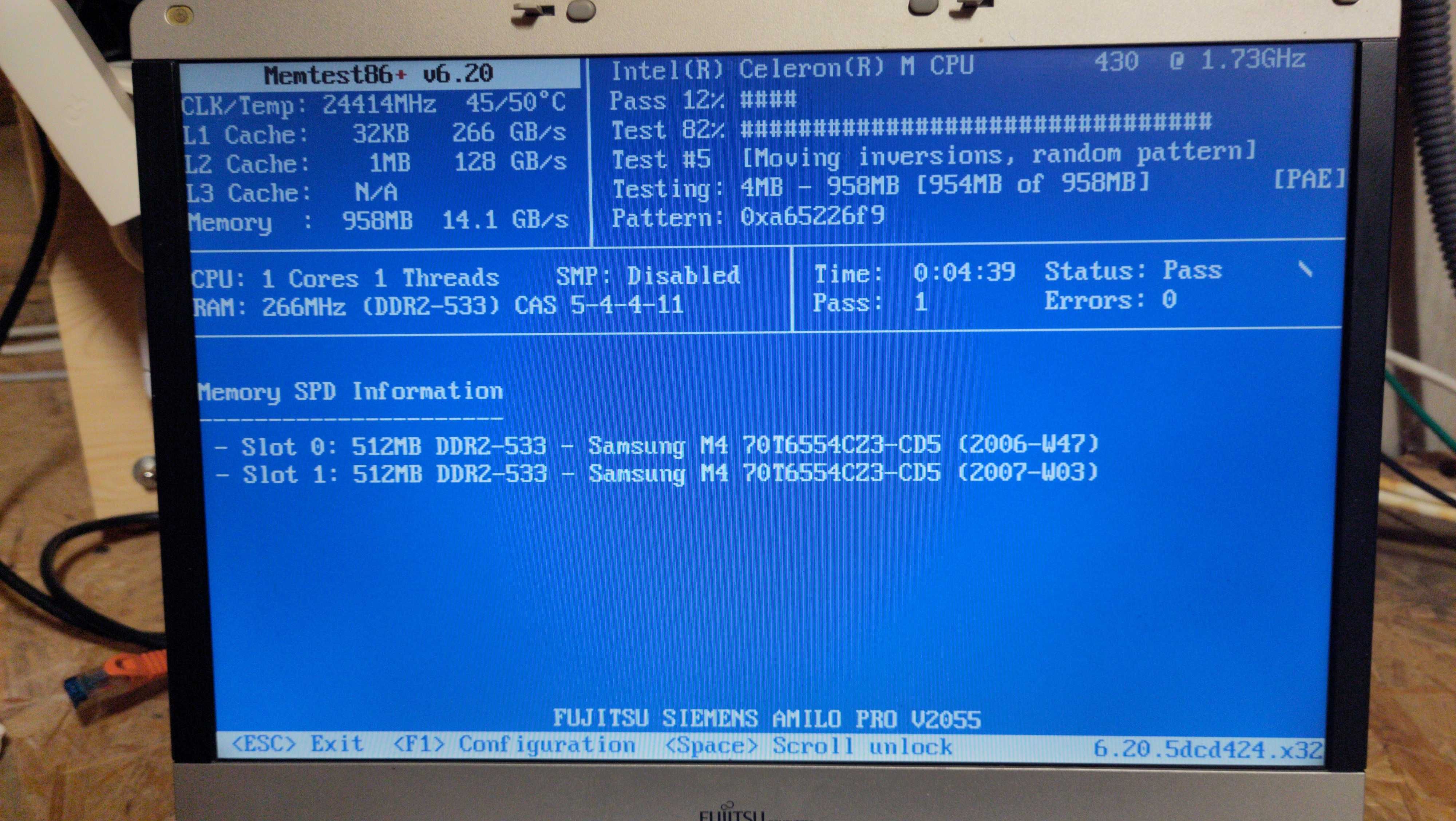Samsung DDR2 512MB 2Rx16 PC2-4200S-444-12-A3 M470T6554CZ3-CD5