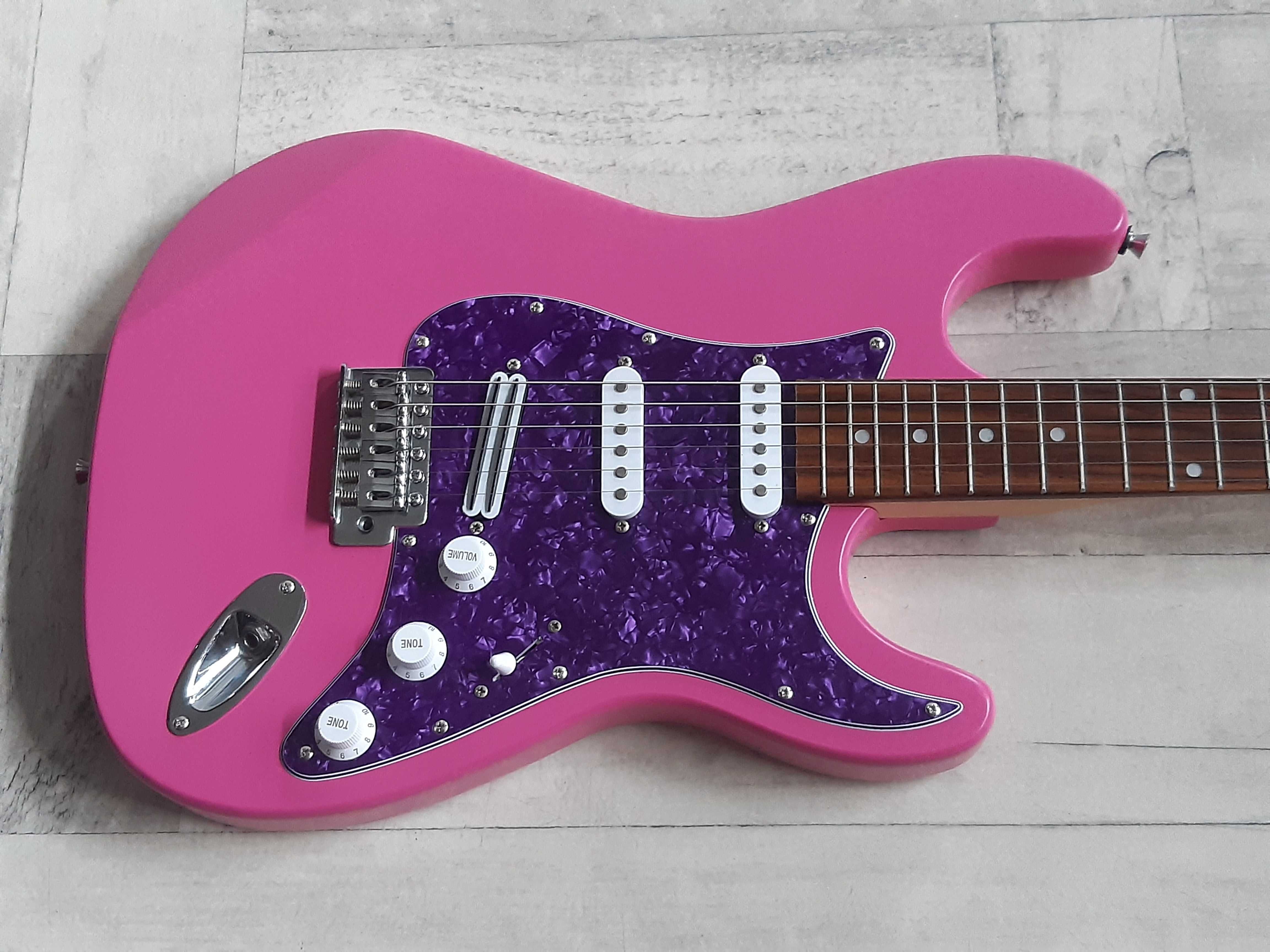 Piękna Gitara Stratocaster Pink Purple-HSS- wysyłka Gratis lub zamiana
