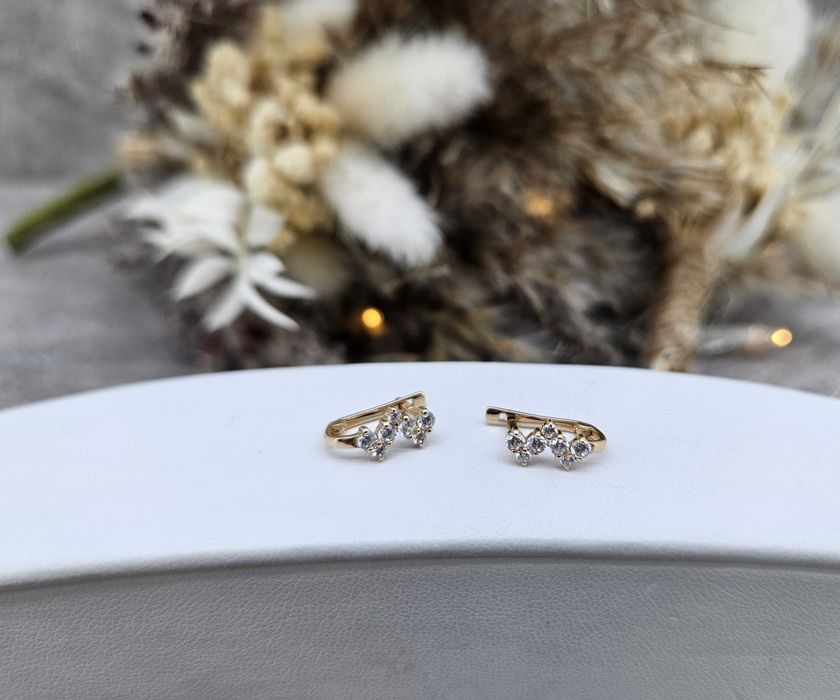 Piękne Złote Kolczyki Próba 585 waga 1,06g