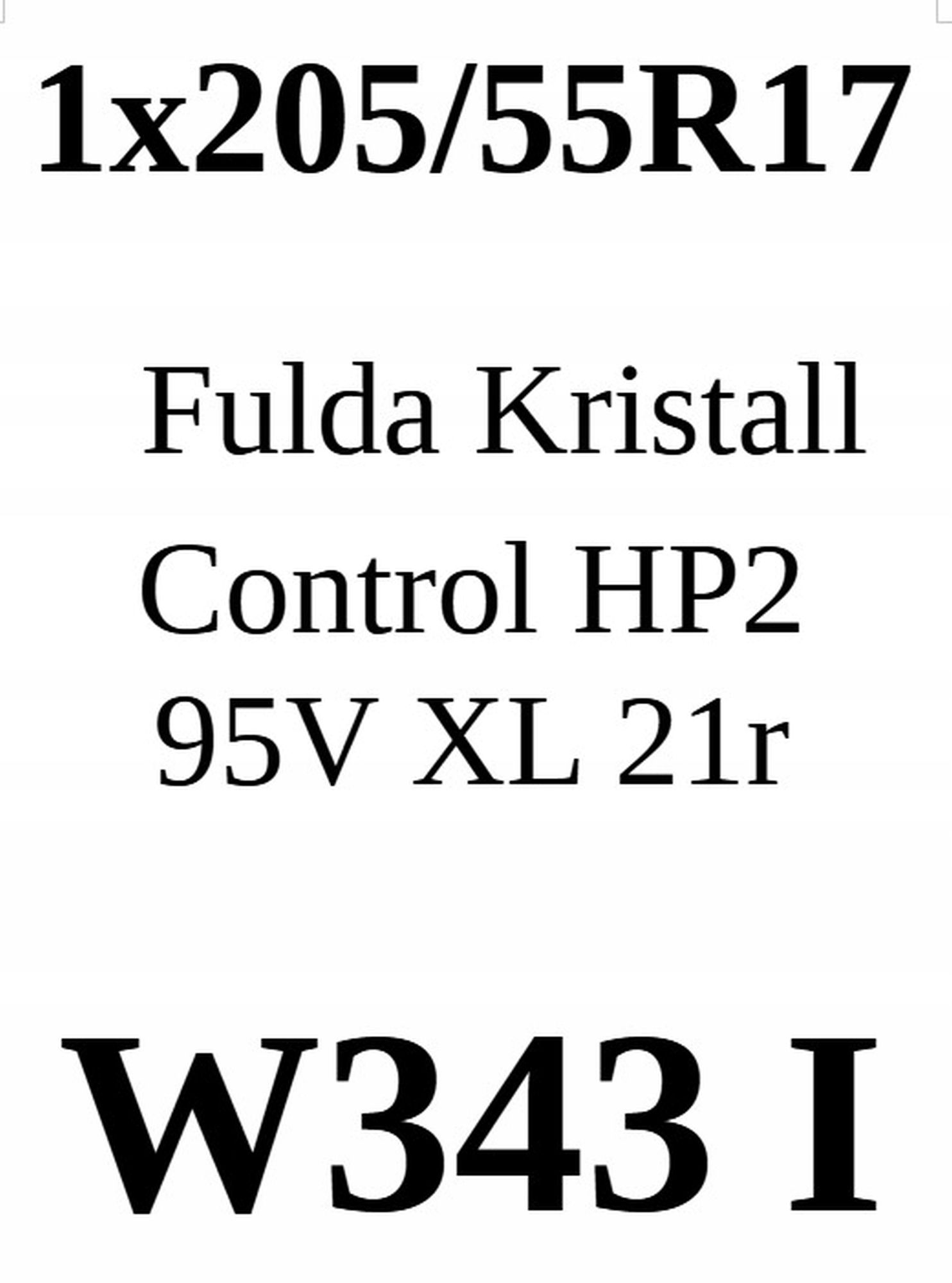 Opona 205/55/17 Fulda 5,83mm 2021r 1szt=200zł Z
