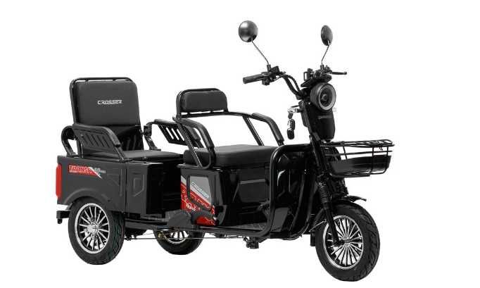 Електроцикл 3-колісний Crosser Transit TR-5 800W 72V/20Ah колеса 10*3