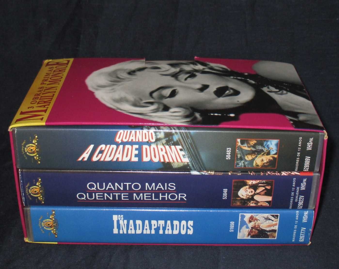 3 Obras Primas Marilyn Monroe Filmes VHS