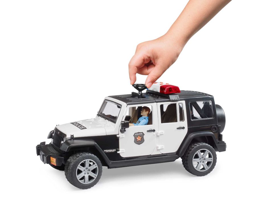 PREZENT ZABAWKA Bruder 02526 Jeep Wrangler Policja USA z Policjante