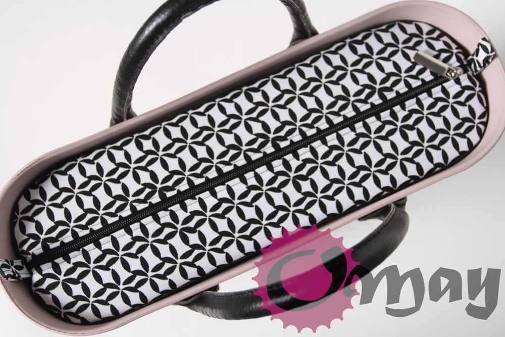 CZARNY organizer do OBAG STANDARD rastry 2 kieszenie OMAY