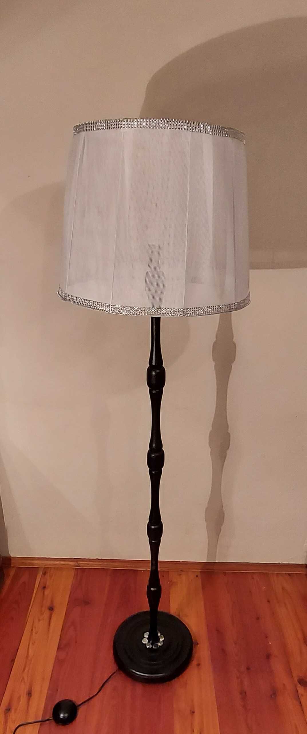 Lampa stojaca, stylizowana glamour