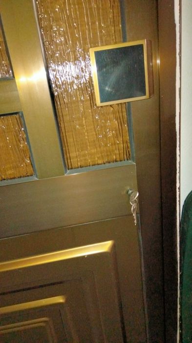 Porta aluminio lacada castanho, 2 unidades