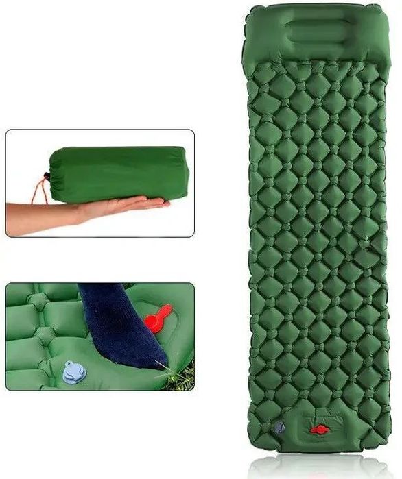 Матрас надувной 190×58×5 см со встроенным насосом и подушкой