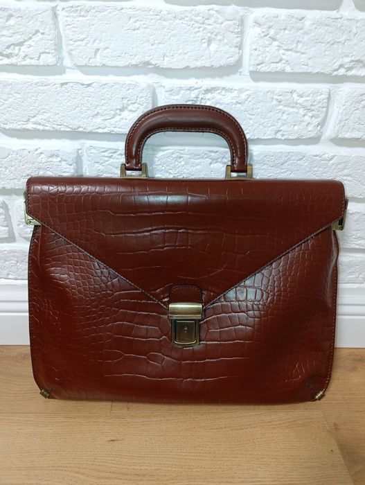 Вінтажна ділова сумка для ноутбука шкіряний жіночий портфель чоловічи