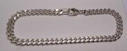 Srebrna bransoletka pancerka 21,5 cm. 5 mm.