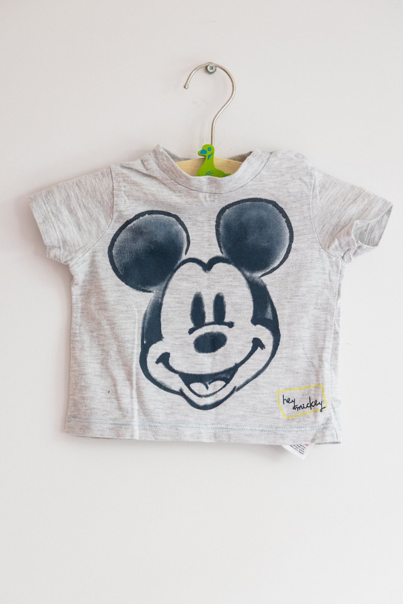 Dwa szare t-shirty F&F i Disney Baby r. 68