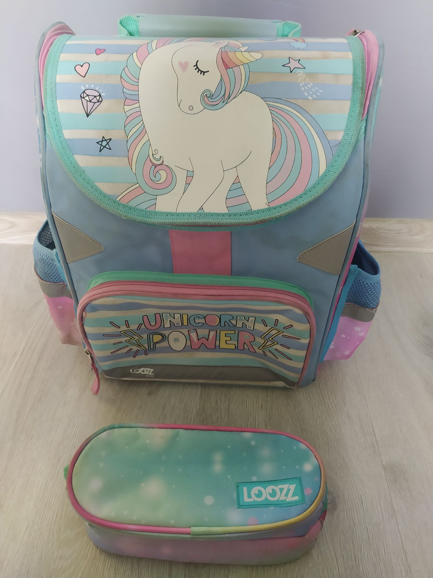 Tornister dla dziewczynki Unicorn LOOZZ klasa 1-3 +piórnik