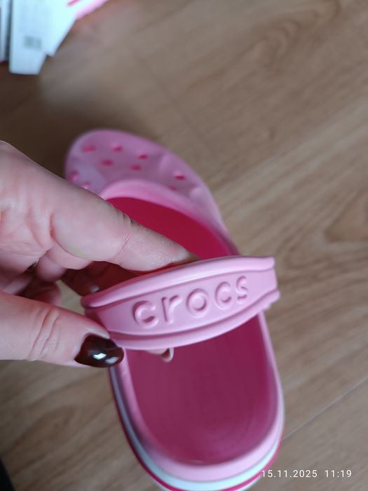 Nowe klapki CROCS pudrowy róż rozm.39