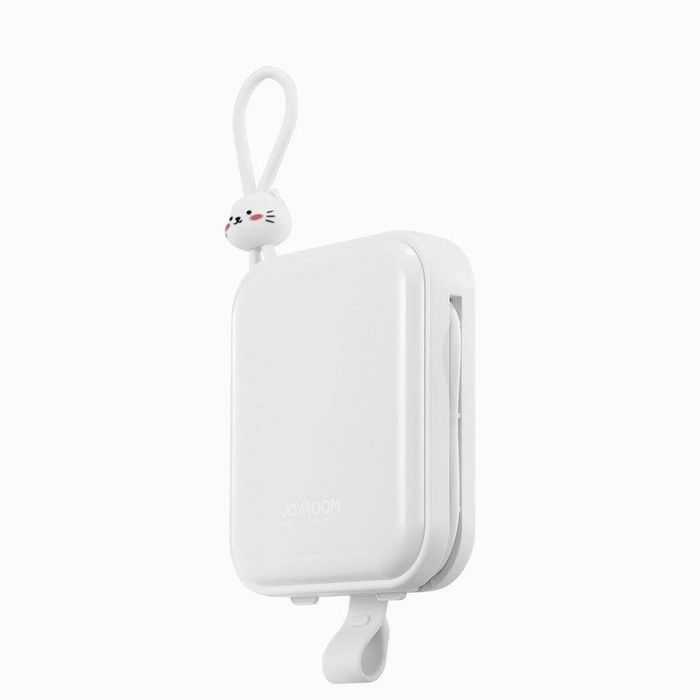 Joyroom powerbank z kablami USB C i Lightning 10000mAh 22.5W biały