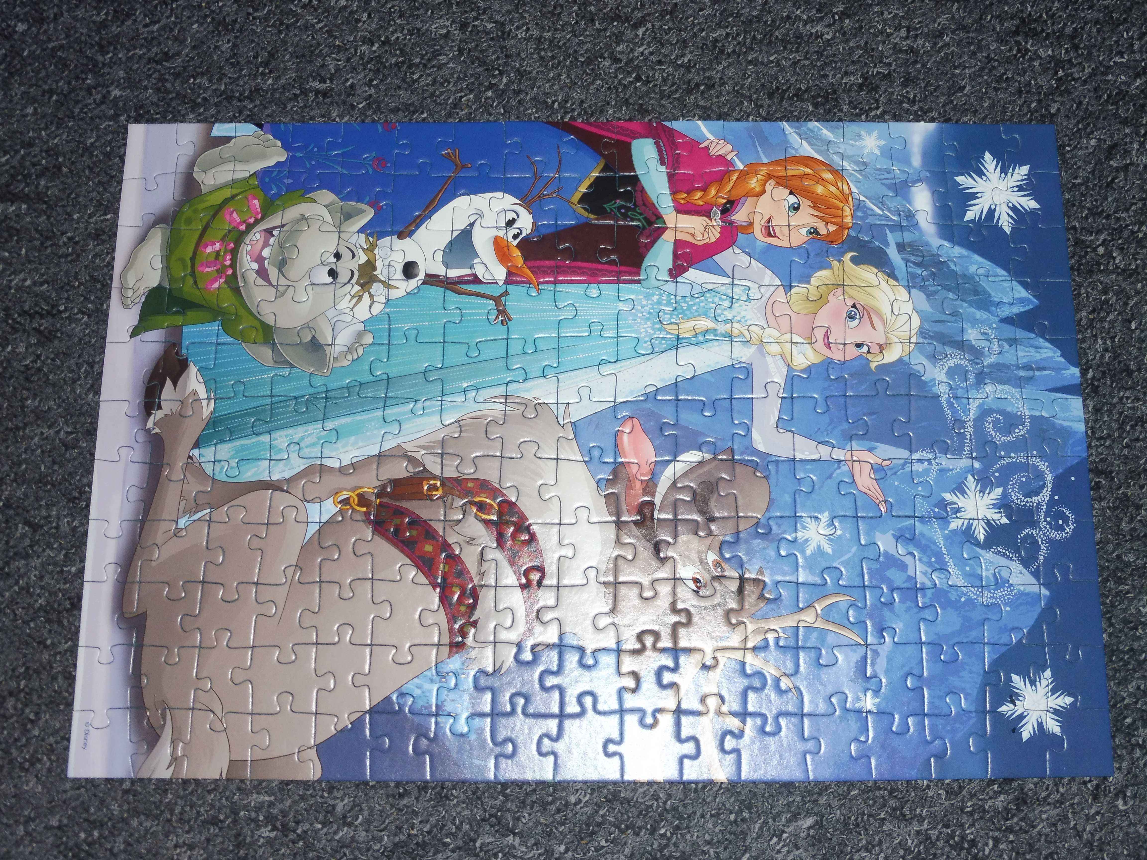 Puzzle Frozen Kraina lodu Elsa Anna Olaf Trol Sven wiek 7+ 187 elem.