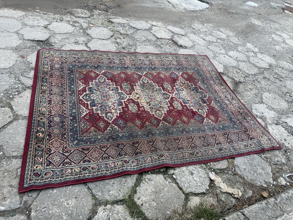 Dywan orientalny – czerwono-granatowy  VINTAGE