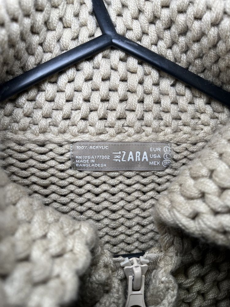 Zara gruby sweter pleciony L