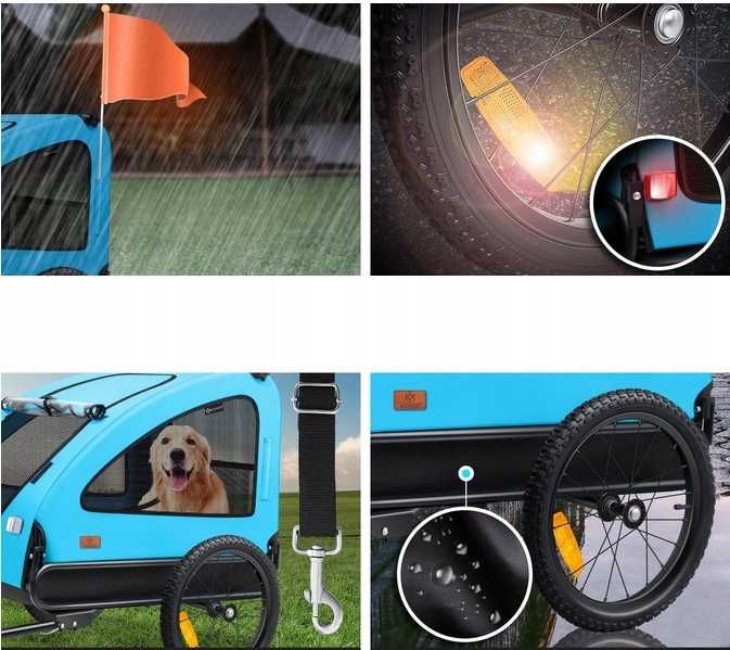Nowa Przyczepka Rowerowa dla Psa 2w1 do Roweru KESSER 250L 45KG