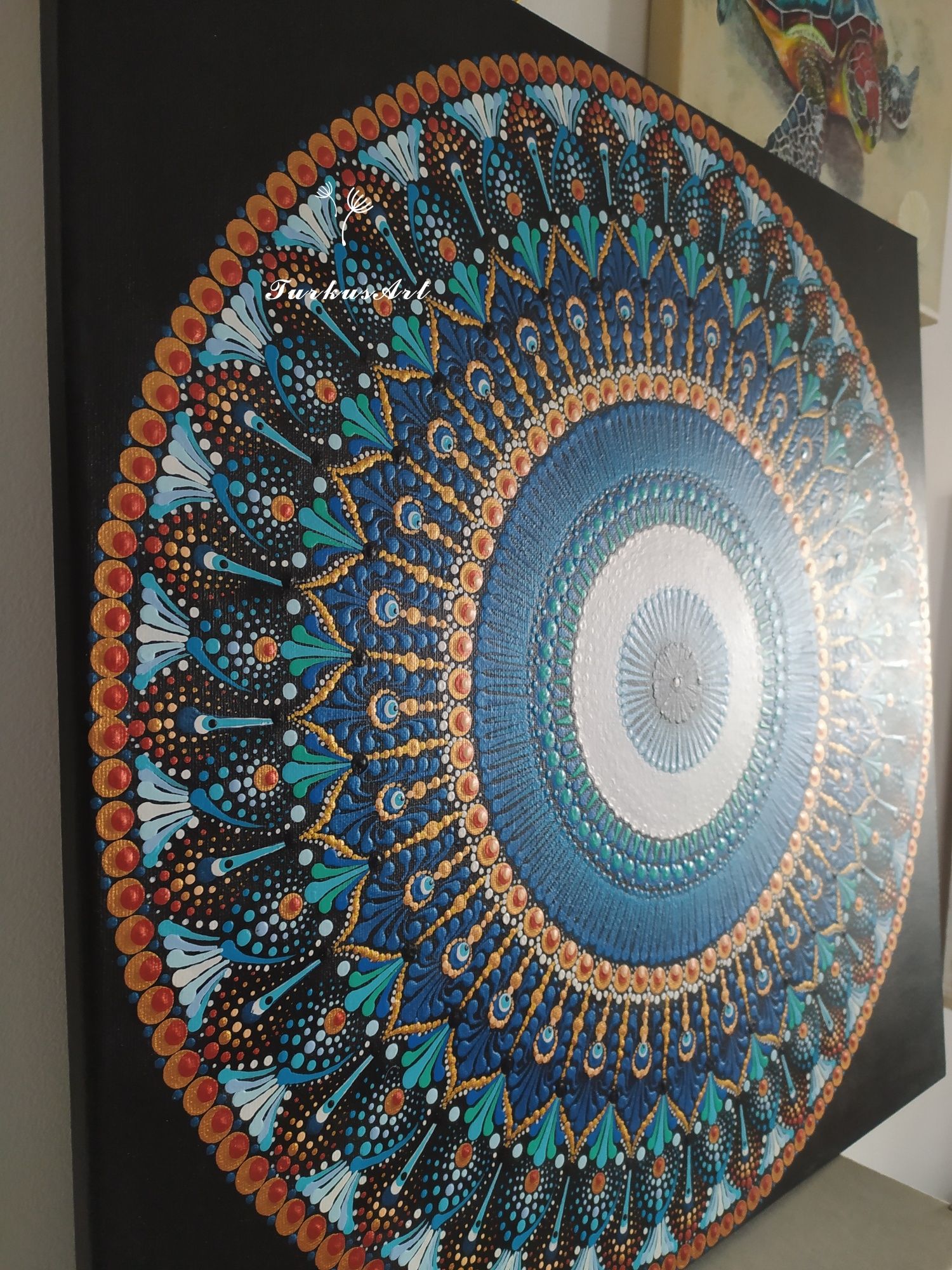 EvilEye Mandala unikatowy obraz 50x50cm