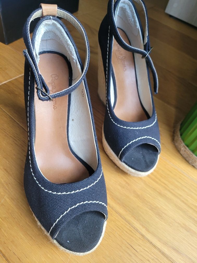 Espadryle buty na koturnie pepe Jeans r. 37