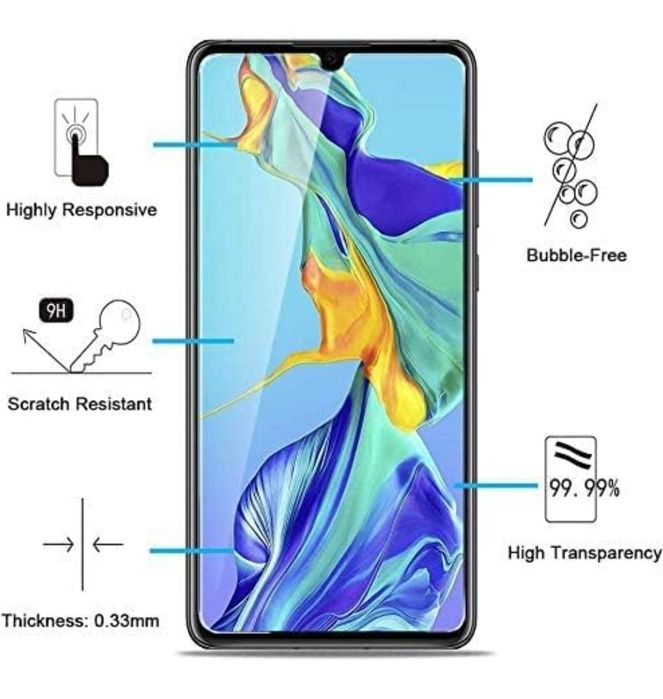 NEW'C 2 sztuki Szkło dla Huawei P30 Hartowane