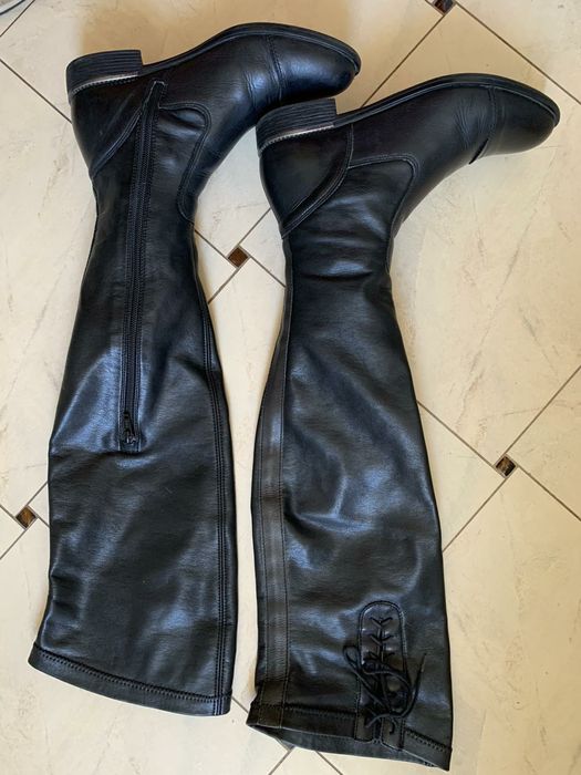 Брендові чобітки/ботфорти Швейцарія Натуршкіра р.36 устілка24см Сапоги