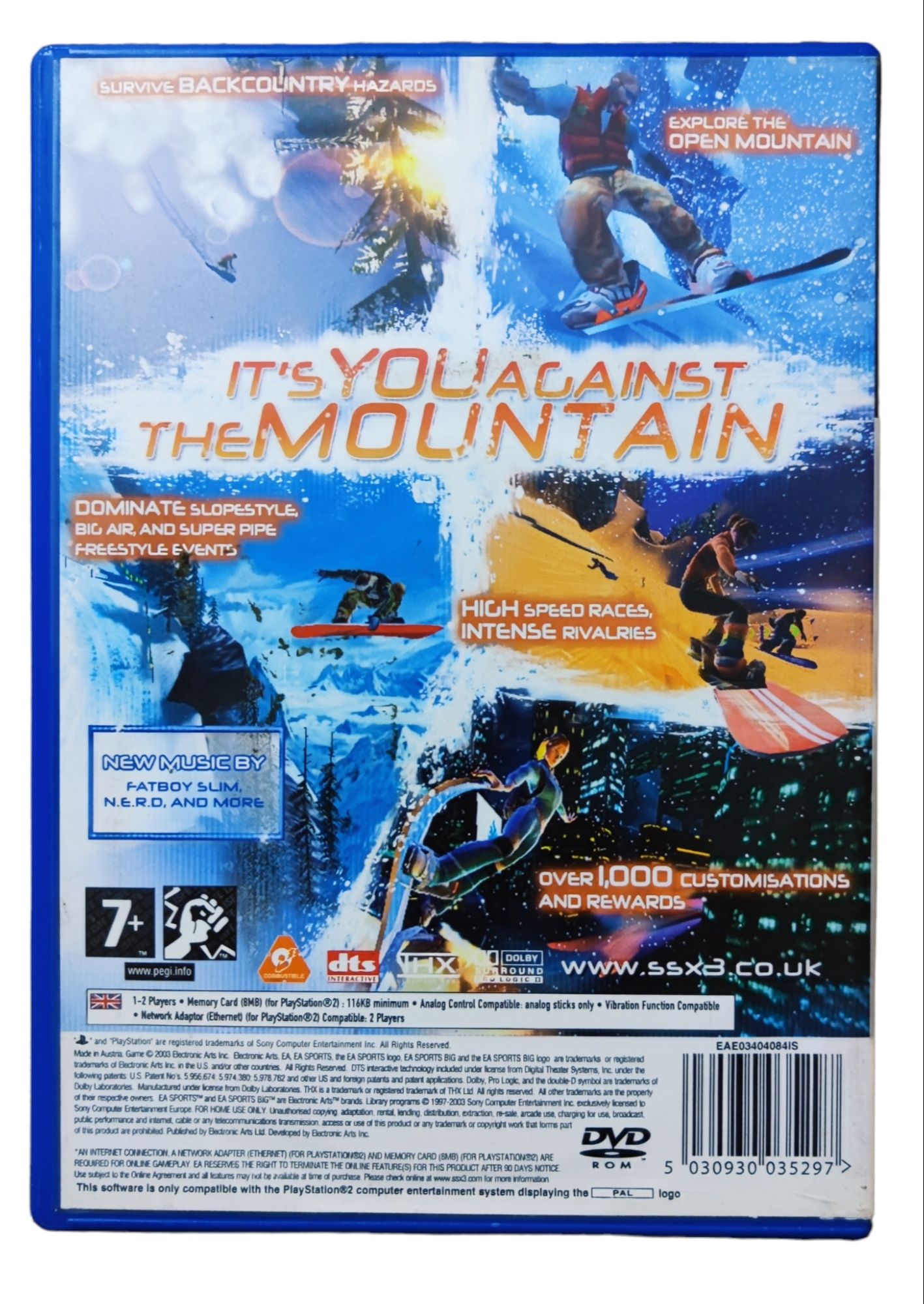 Pudełko SSX 3 PlayStation 2 (PS2)