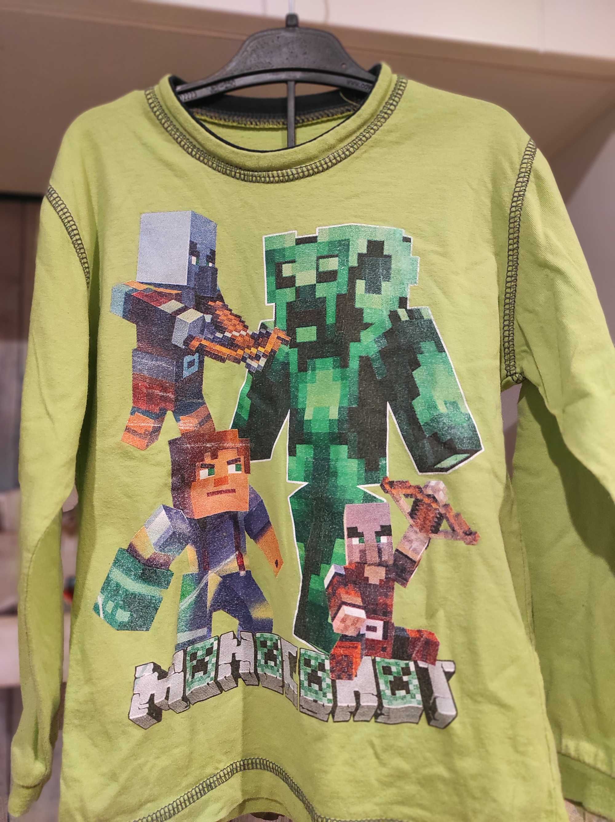3 bluzeczki chłopięce Minecraft Endo. Sinsay rozmiar 116