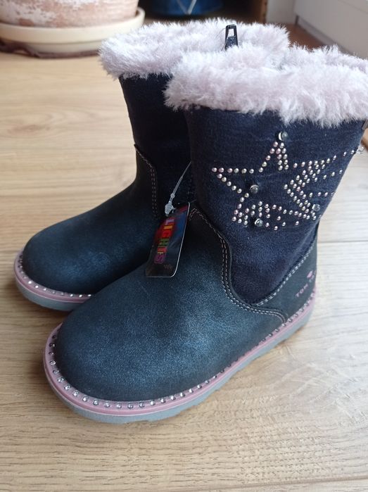 Buty świecące dziecięce Tom Tailor, kozaczki, kozaki zimowe rozmiar 21